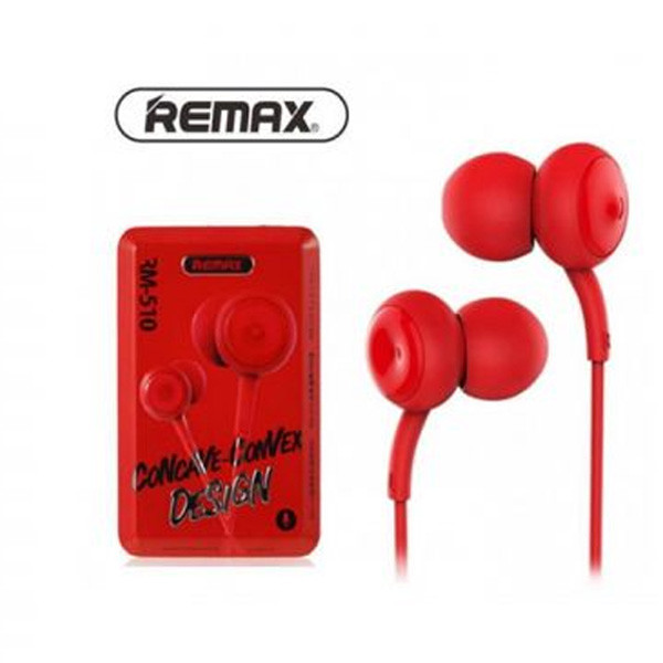Remax Earphones, Red Color, Model No. RM-510