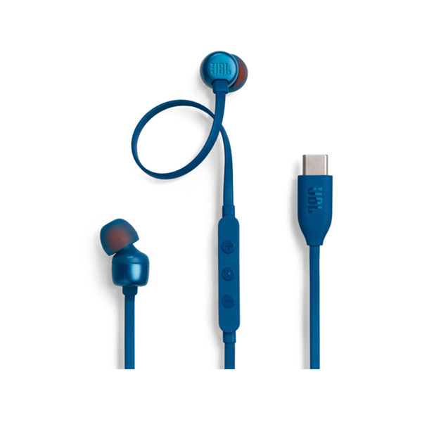 JBL Tune 310C USB-C Wired Hi-Res In-Ear Headphones, Blue Color, Model No. JBLT310CBLU