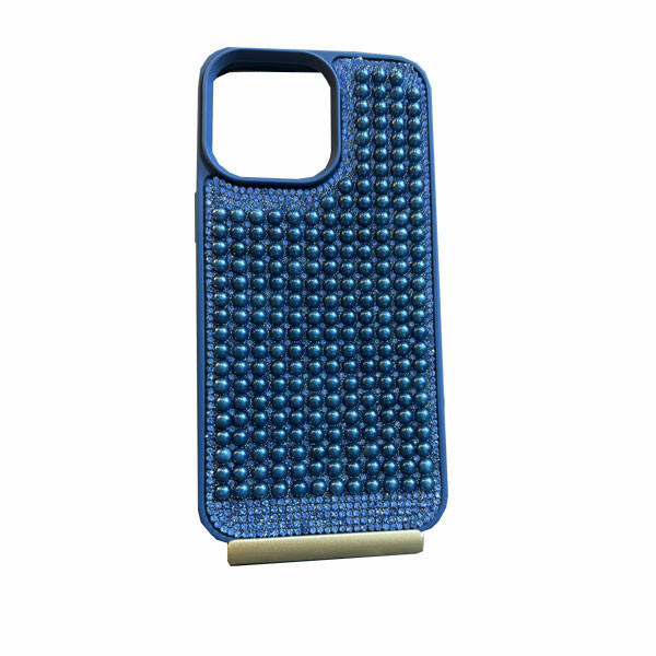 3D Blue Color Phone Case for iPhone 15 & 14 Pro Max, Relax Touching, with Grommets for Better Handling