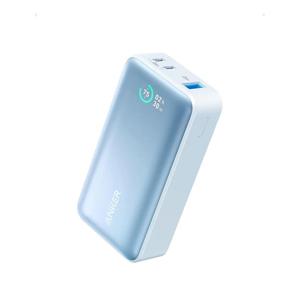 Anker 533 Power Bank 10K mAh 30W with Built-In USB-C Cable, Blue Color, Model No. A1259H31
