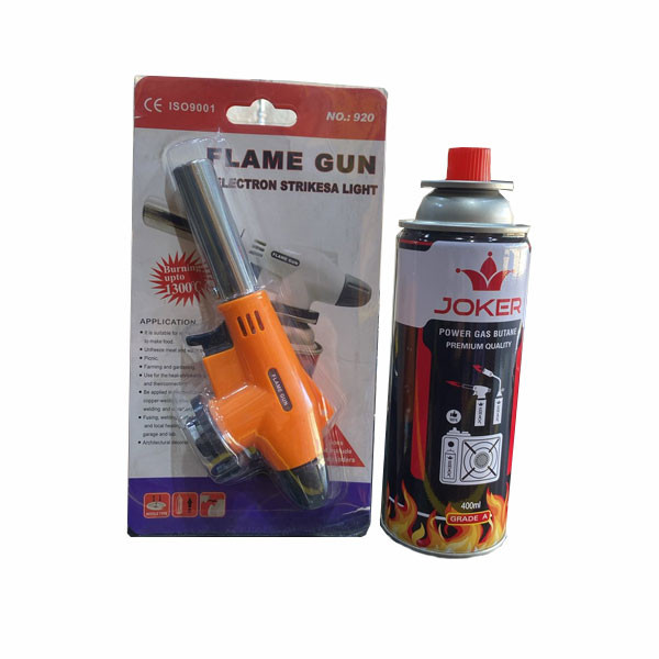 Joker Flame Gun Electron Strikesa Light Multipurpose Portable, Orange Color