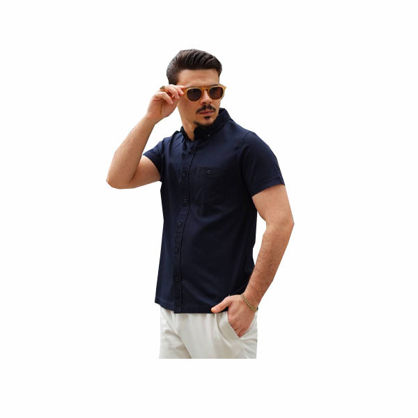 Luca Life Single Color Short Sleeves Shirts for Men, with Single Left Chest Pocket in Various Colors
