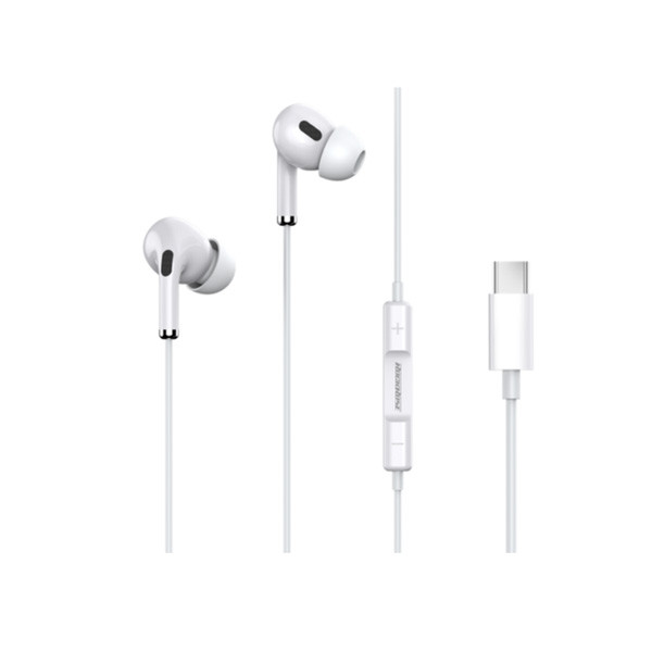 Rockrose Solo TC USB-C In-Ear Earphones with DAC, White Color, Model No. RRWE17