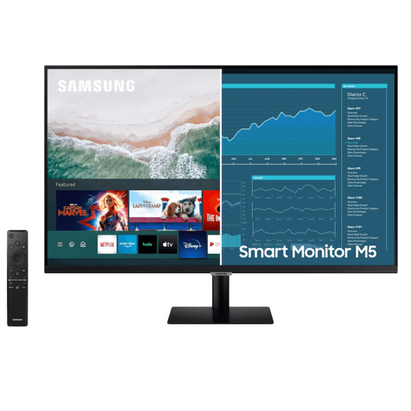 Samsung 27" M5 FHD Smart Monitor and Streaming Model No. S27AM500NMXZN