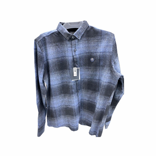 Liwali Plaid Shirt Blue Black & Blue Navy Colored
