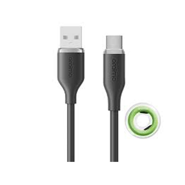 Oraimo SilkLine 60W Type-C to Type-C Data Cable 3A 1m, Black Color, Model No. OCD-115CC