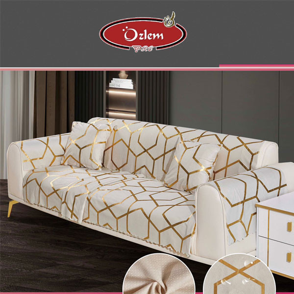 Ozlem Sofa Covers in Various Colors & Designs, 400x80cm, Model No. BZ-1B (price per meter)