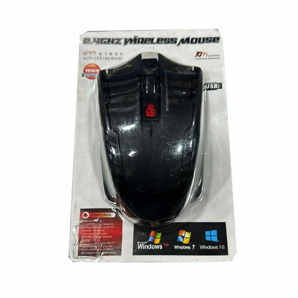 OEM 2.4GHz Wireless Optical Gaming Mouse with USB Receiver, Black Color