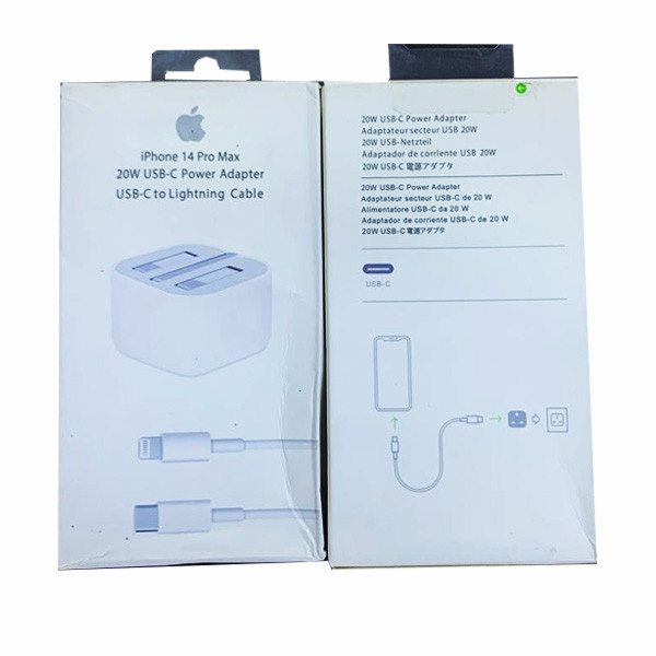 Apple 20W USB-C Power Adapter Fast Charger, Type-C to Lightning Cable for iPhone 14Pro Max