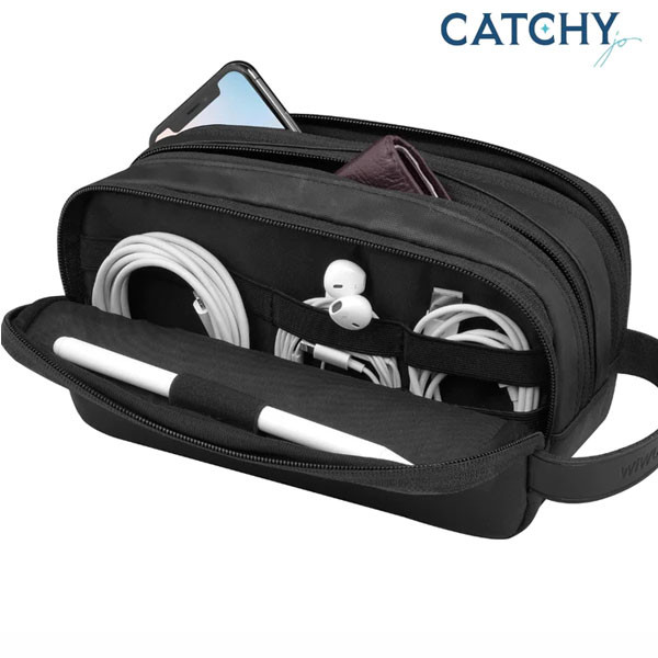 WiWU Salem Travel Pouch, Black Color, Model 20 JOD