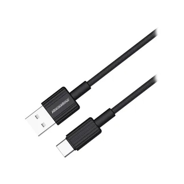 Rockrose Arrow AC 2.4A 1m USB-C Charge & Sync Cable, Black Color, Model No. RRCS15C