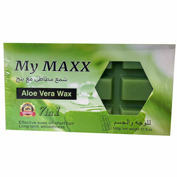 My Maxx Aloe Vera Wax Hair Removal, Effective Even on Short Hair, Long-Term Smoothness, 7 in 1, 500gr