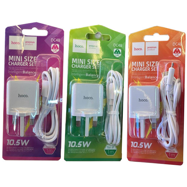 Hoco Mini Size Travel Charger Set Model No. DC48 UK Type
