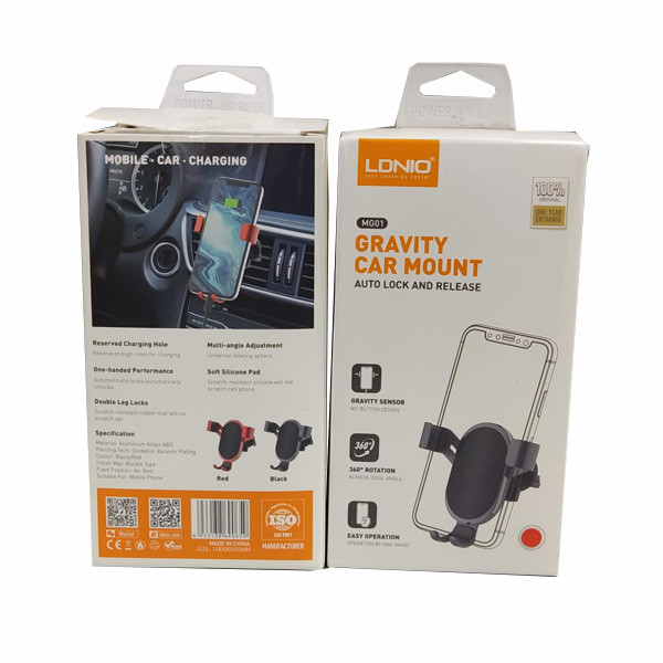 Ldnio Universal Gravity Car Mount Phone 360 Rotation in Red & Black Colors Model MG01