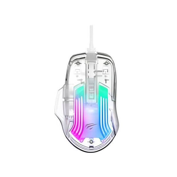 Havit Gaming Mouse Transparent, White Color, Model No. MS1011SE