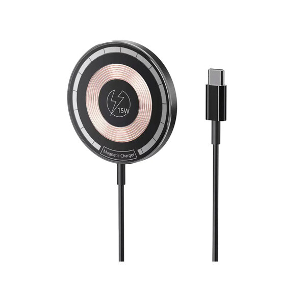 Rockrose Magpad Neo MagSafe Wireless Charger 15W, Black Color, Model No. RRWC13