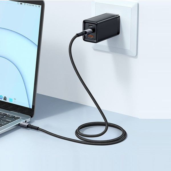 Mcdodo USB-C to USB-C Cable Prism Series 65W 1m, Black Color