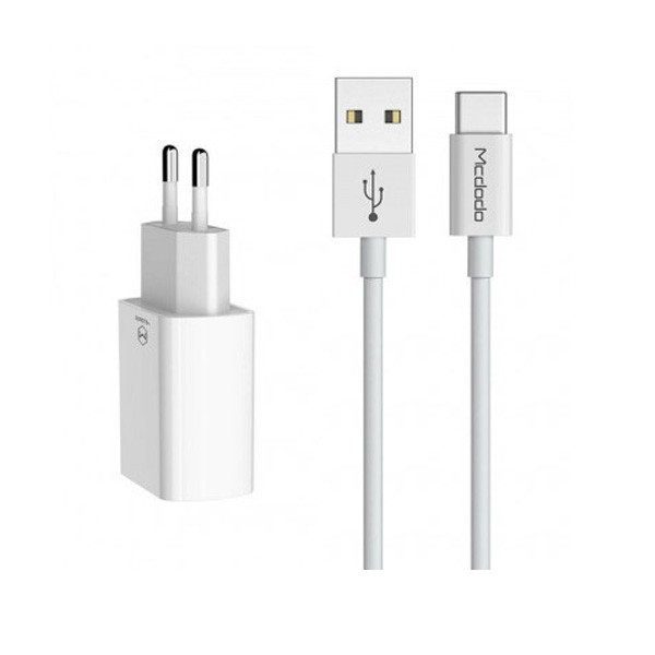 Mcdodo Wall Charger Dual 2,1a With Cable Type-C, 1m, Model No. CH-6721