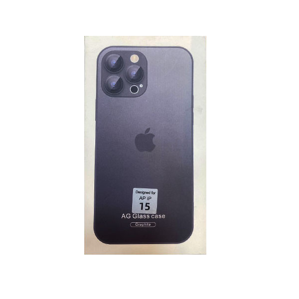 AG Glass Case for iPhone 15 Pro Max, Graphite Color