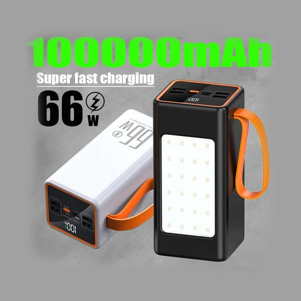 Myfkala Fast Charger Power Bank 100000mah, High Capacity 66W QC PD 3.0