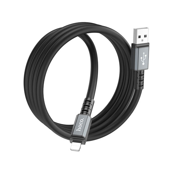 Hoco USB-A to iP Charging Data Cable, 1m, TPE & Aluminum Alloy, Current up to 2.4A, Model No. X85