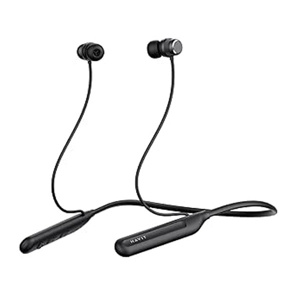 Havit Wireless Neckband Bluetooth Earphones 5.0, Black Color, Model No. E529BT