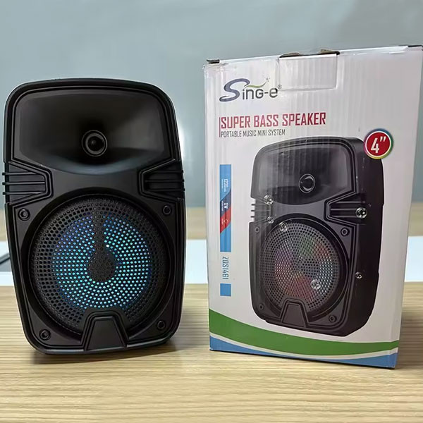IFEI Portable Speaker 4inch Small TWS Stereo Speaker with Colorful Lights Model No. ZQS-1461