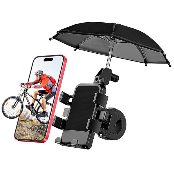 OEM Bike Phone Holder with Mini Sunshade Umbrella Model No. SH-3166