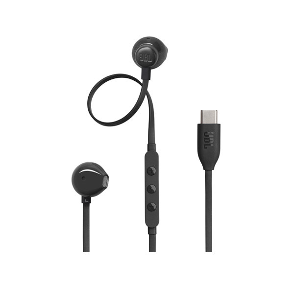 JBL Tune 305C USB-C Wired Hi-Res In-Ear Headphones, Black Color, Model No. JBLT305CBLK
