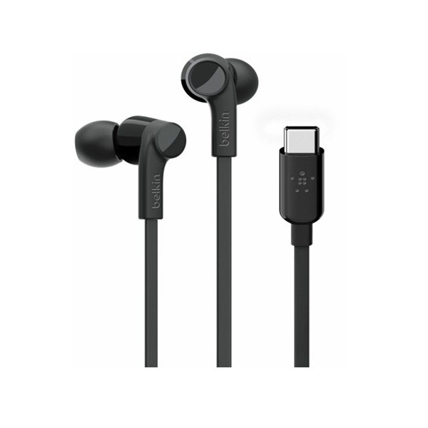 Belkin SoundForm Wired Earbuds With UCB-C Connector, Black Color