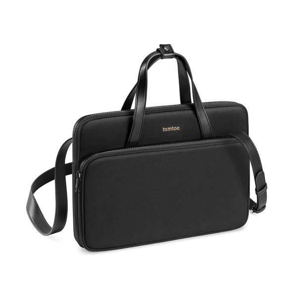 Tomtoc Versatile-A12 Laptop Shoulder Case Bag for 14" MacBook Pro, 13" MacBook Air & Pro, Black Color, Model No. A12D3D1