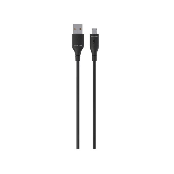 Green Lion USB-A to Micro PVC Cable, Black Color