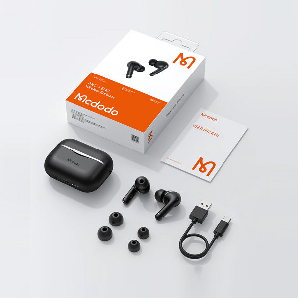 Mcdodo N1 Series ANC Wireless Earbuds, Black Color, Model No. HP-8010