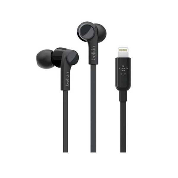 Belkin Wired Earbuds with Lightning Connector, Black Color, Model No. G3H0001btBLK