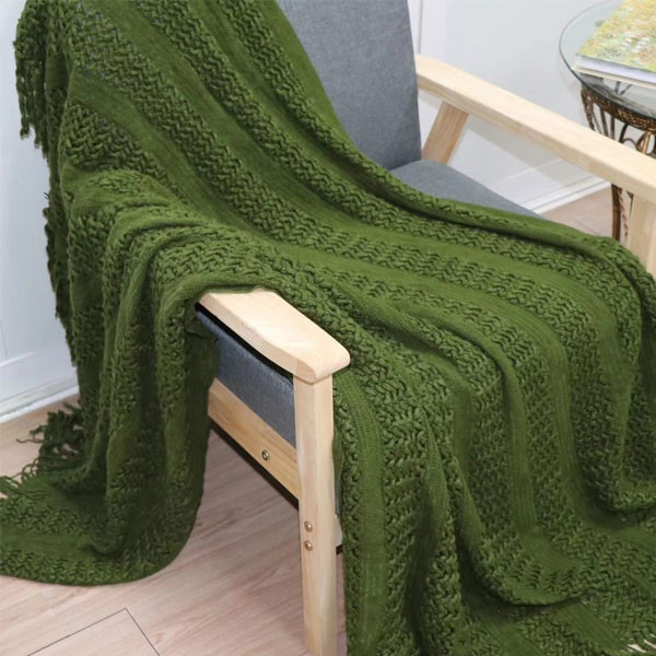 Knitted Shawl Sofa Blanket Sofa Scarf Plush Blanket TV Blanket Bedside Decoration (Colors: 9, Dimensions: 130 x 170cm)