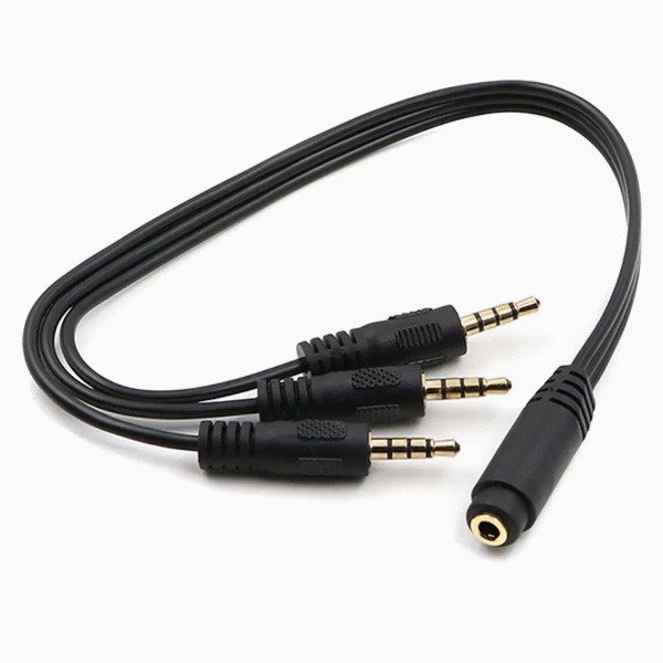 OEM 3.5mm Female to Male 3 in 1 Audio Cable Aux Adapter