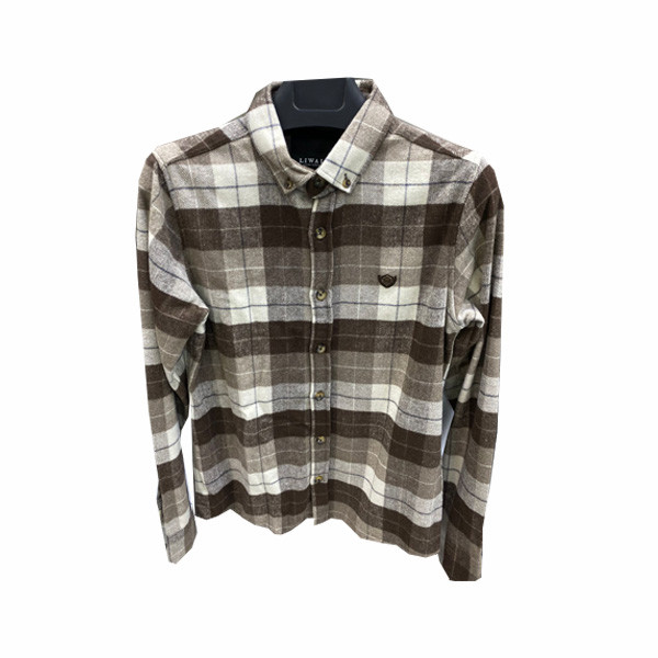 Liwali Plaid Shirt Brown & White Colored