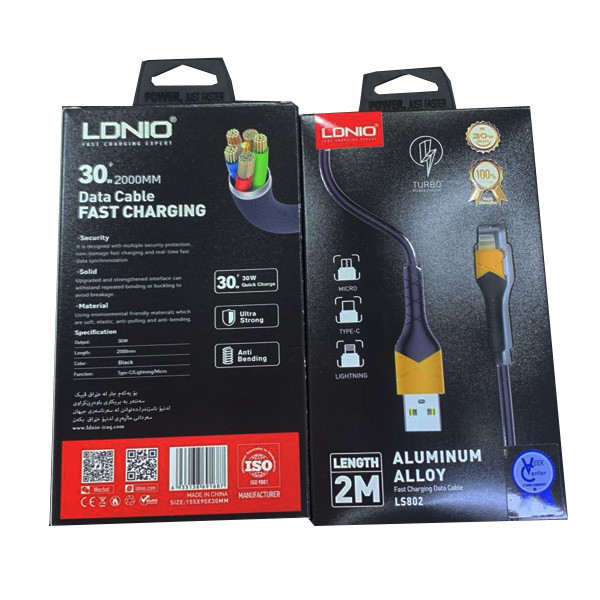 Ldnio Aluminium Alloy 30W Fast Charging Data Cable, Type-C PD Model No. LS802