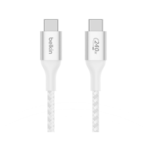 Anker USB-C to USB-C Cable 3ft 240W Braided, White Color, Model No. A81D6H21
