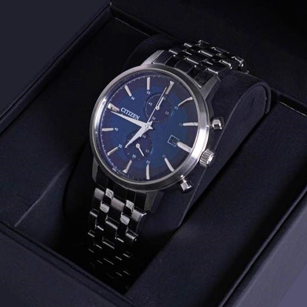 Citizen Eco-Drive Men's Blue Dial Stainless Steel Watch Model No. CA7060-88L