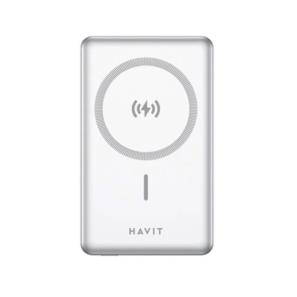 Havit Magnetic Powerbank 10,000mAh 18W, Silver Color, Model No. PB5203