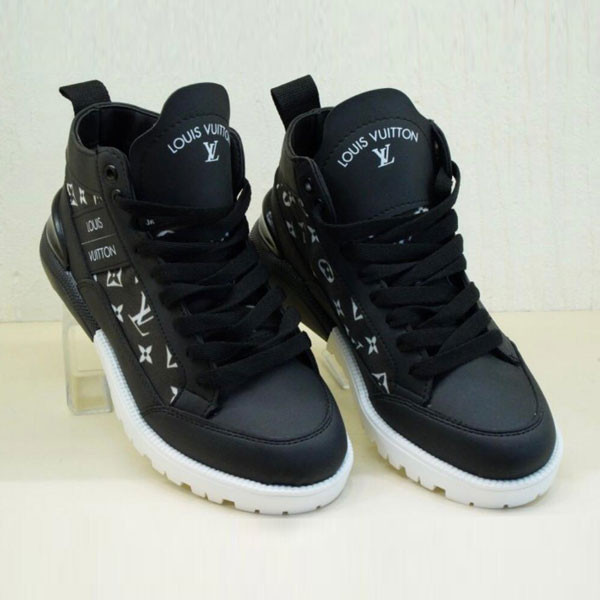 Louis Vuitton LV Trainer (Style) Sneaker Boots for Women in White & Black Color