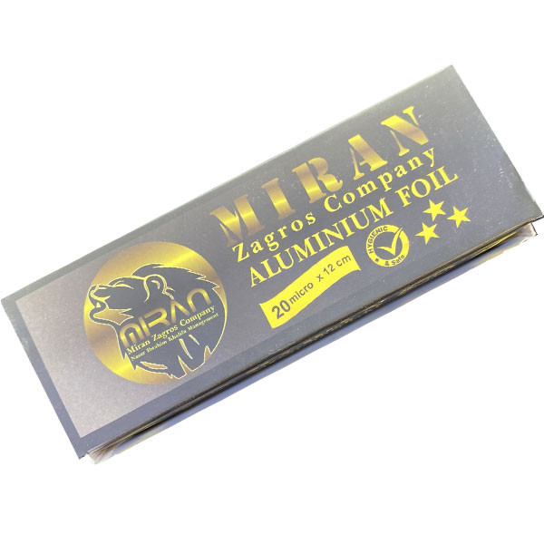 Miran Zagros Company One Use Aluminium Foil for Hookah, 20 micro x 12cm
