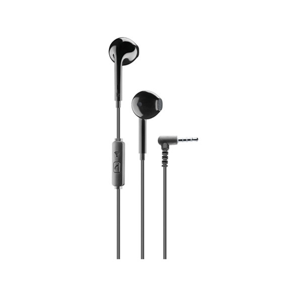 Cellularline Voice Capsule 3.5mm Earphones with Microphone, Black Color, Model No. AUCAPSULE2K