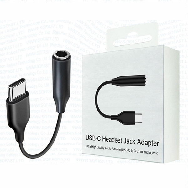 Samsung USB-C to 3.5mm Audio Jack Headset Adapter, Black Color