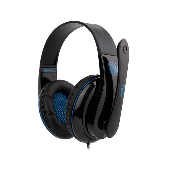 Sades T-Power Gaming Headset with Mic, Black/Blue, Model No. SA-701