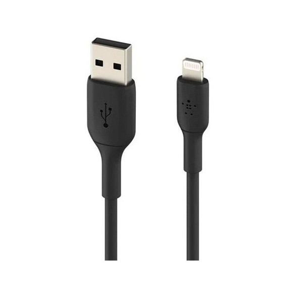 Belkin BoostCharge Lightning to USB-A Cable, 3.3', 2-Pack, 1m, Black Color, Model No. CAA001bt1MBK2PK