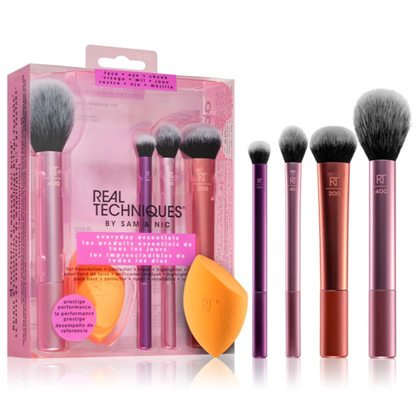 Real Techniques Everyday Essentials Brush Set for Makeup