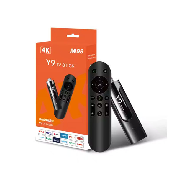 OEM Y9 TV Stick Android 11 Amlogic S905Y4 HD 4K 3D Dual Wifi Language Remote Control Media Player Smart TV Box