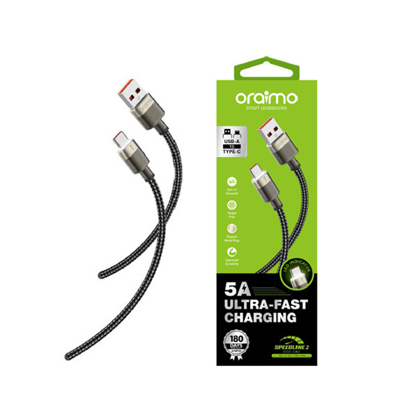Oraimo Cable Type-USB-A to Type-C Model No. OCD-C82